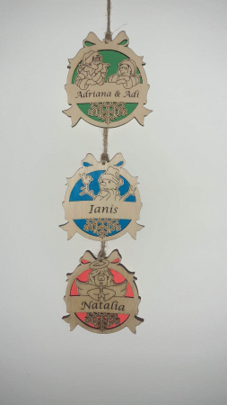 Decorațiuni Craciun - Decoratiune din lemn cu nume