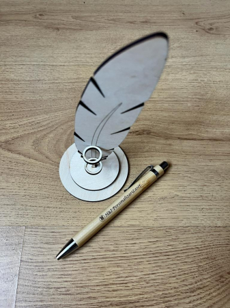 Suport pix pană cu pix din bambus [2]