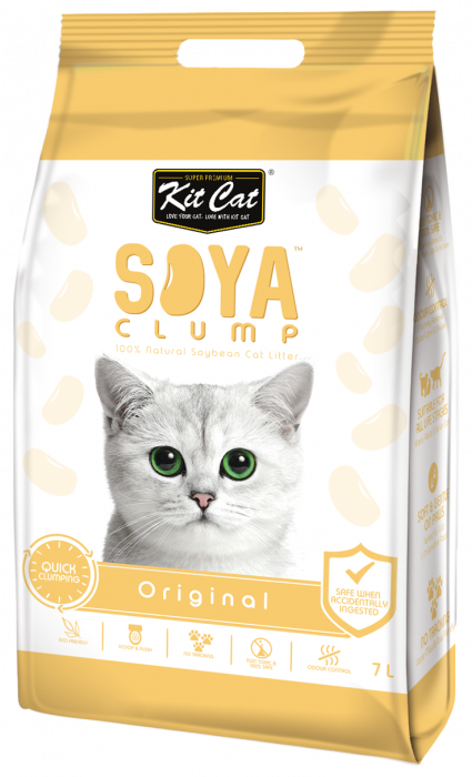 Asternut igienic pentru pisici KIT CAT SOYA CLUMP - Original- 7L [1]