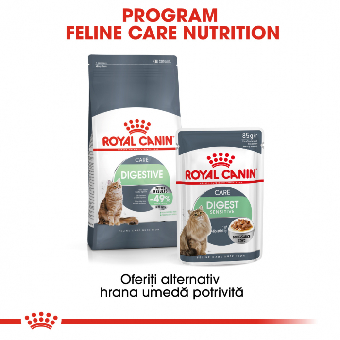 Royal Canin Digest Sensitive Care Adult, plic hrană umedă pisici, confort digestiv, (în sos), 12 x 85 g [5]
