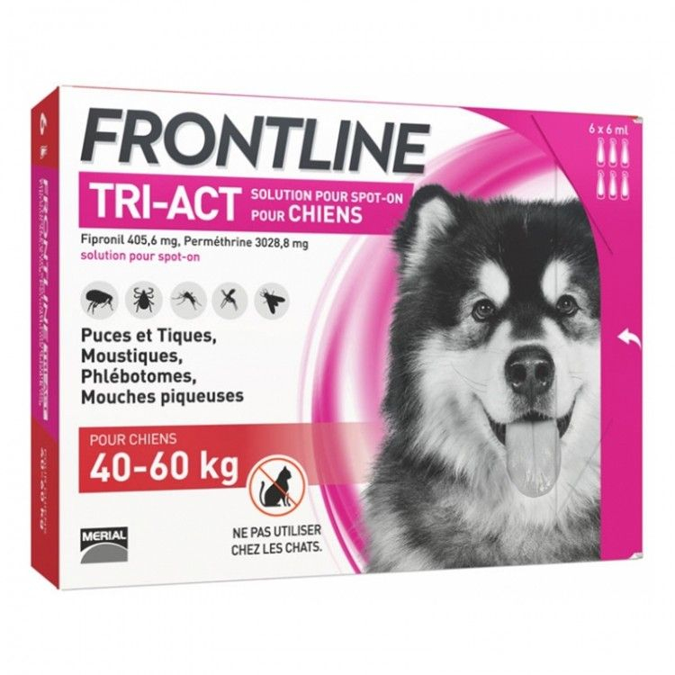 Frontline Tri-Act XL (40-60 kg) - 3 Pipete Antiparazitare [1]