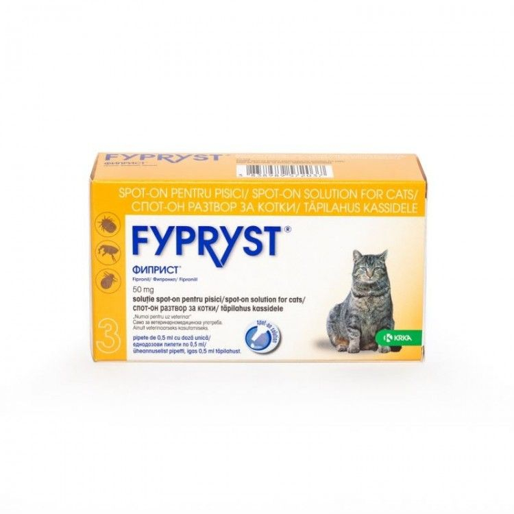 Fypryst Cat Spot On 50 mg, pipete antiparazitare pisici 3 pipete [1]