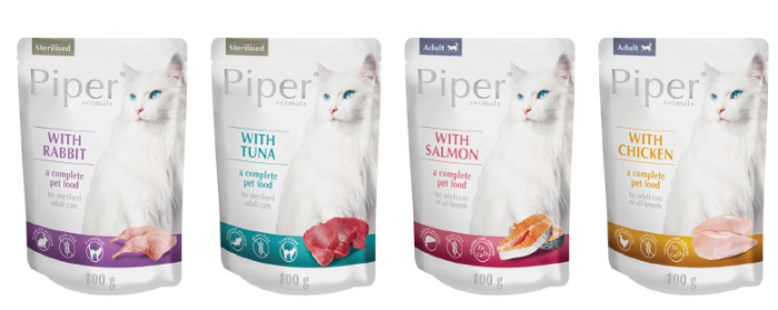 Hrana umeda pentru pisici, PIPER CAT, carne de somon, 100g [1]