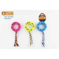 Jucarie cauciuc inel cu sfoara 9.5 cm [1]