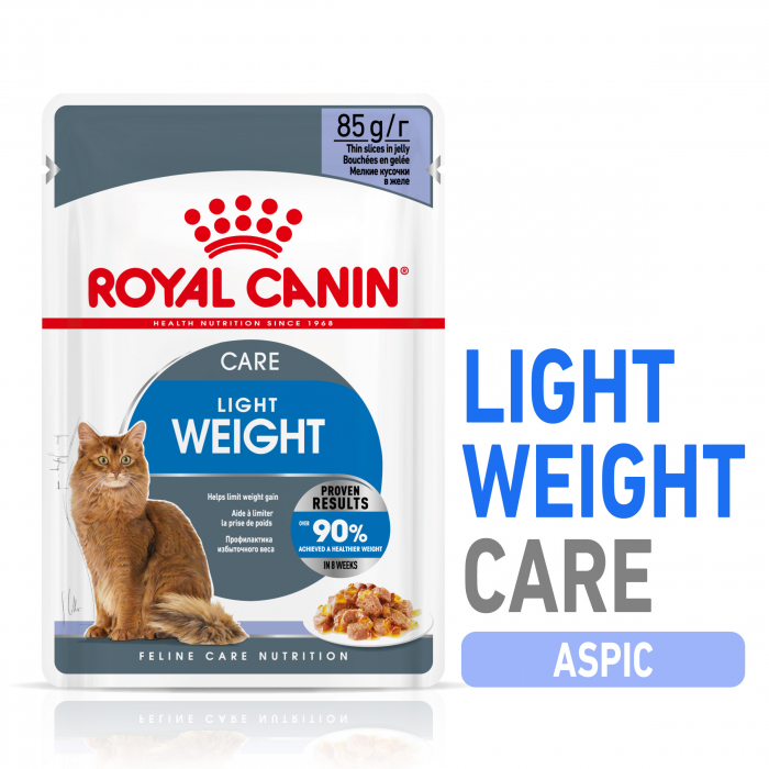 Royal Canin Light Weight Care Adult, plic hrană umedă pisici, managementul greutății, (în aspic)12 x 85 g [1]