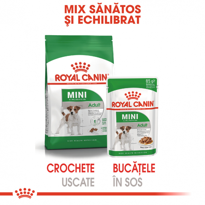 Royal Canin Mini Adult, plic hrană umedă câini, (în sos),  12 x 85 g [5]
