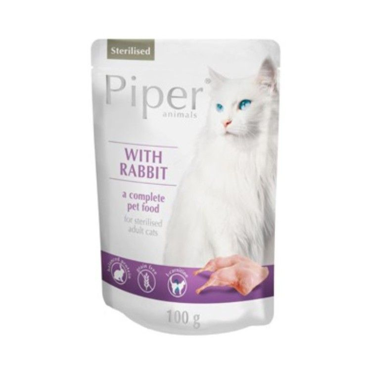Piper Cat Sterilised, Iepure, 100 g [1]