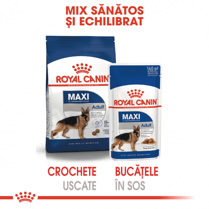 Royal Canin Maxi Adult, bax hrană umedă câini, (în sos),10 x 140 g [5]