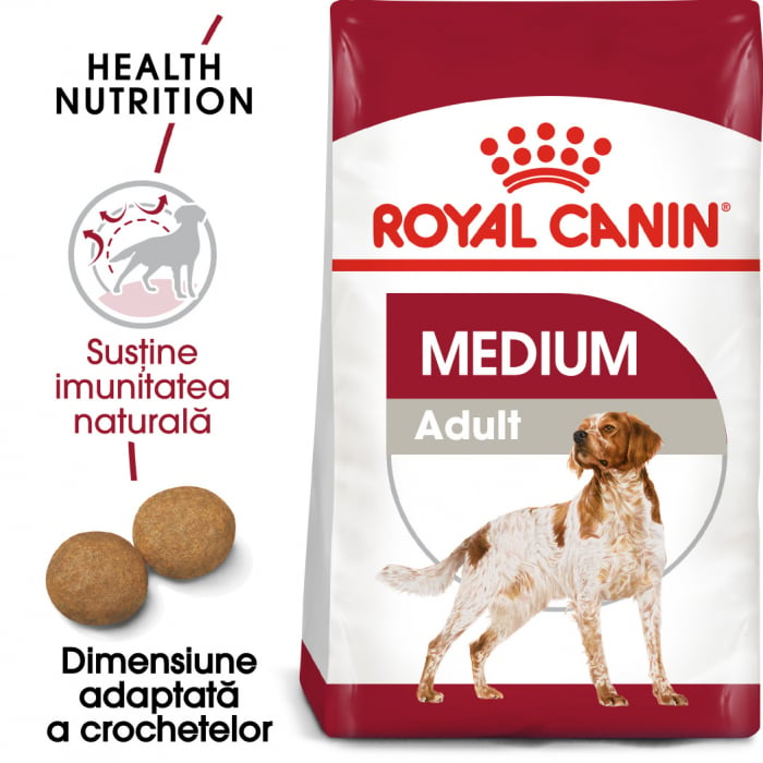 Royal Canin Medium Adult, hrană uscată câini,  4 kg [1]