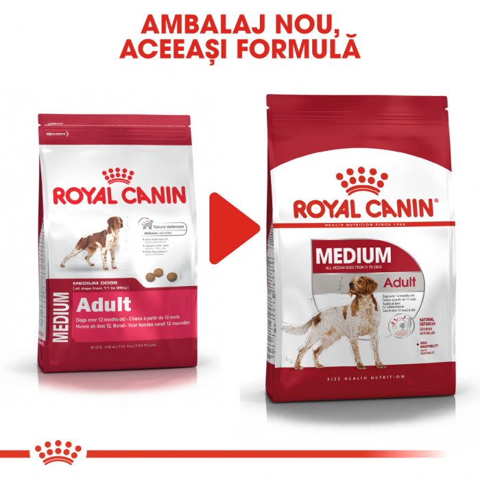 Royal Canin Medium Adult, hrană uscată câini,  4 kg [6]