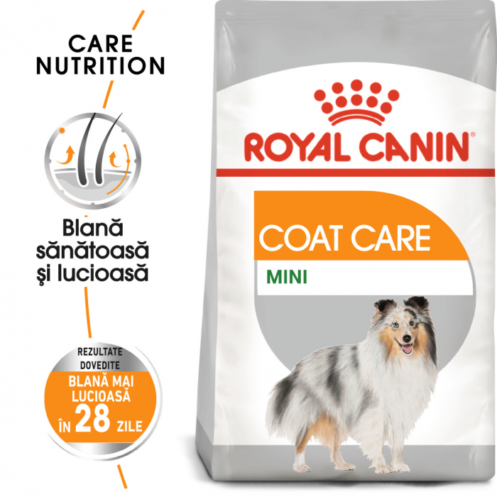 Royal Canin Mini Coat Care Adult, hrană uscată câini, blană sănătoasă și lucioasă, 1KG [1]