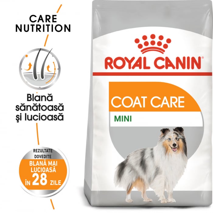 Royal Canin Mini Coat Care Adult, hrană uscată câini, blană sănătoasă și lucioasă, 3KG [1]