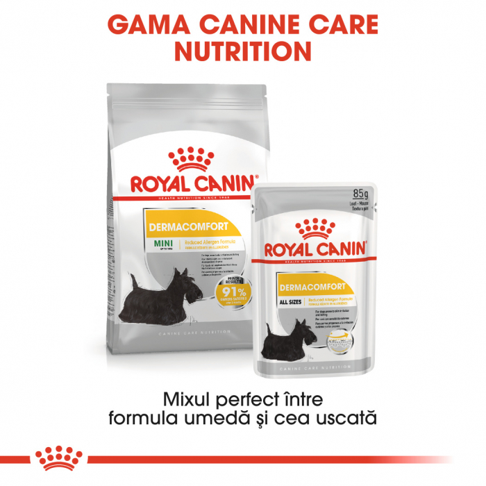 Royal Canin Mini Dermacomfort, hrană uscată câini, prevenirea iritațiilor pielii 1KG [6]
