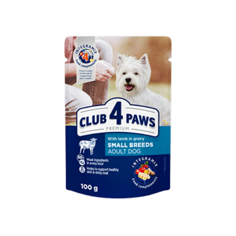 Mancare Umeda Junior - CLUB 4 PAWS Premium, XS-S, Miel, plic hrană umedă câini, (în sos), 100g