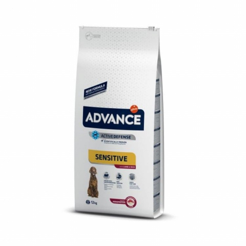 Caini - Advance Dog Sensitive, Miel & Orez, 12 kg