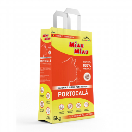 Pisici - ASTERNUT IGIENIC MIAU MIAU PORTOCALA 5KG