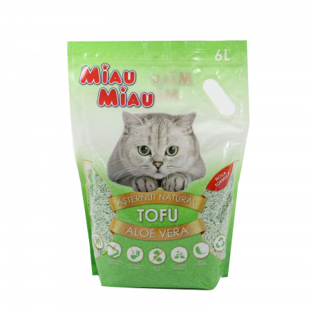 Pisici - ASTERNUT MIAU MIAU TOFU ALOE VERA 6L