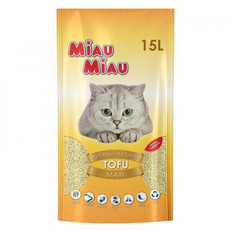 Pisici - ASTERNUT MIAU MIAU TOFU MAXI 15L