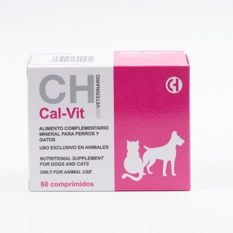 Pisici - CAL-VIT, calciu pentru caini si pisici, 60 comprimate