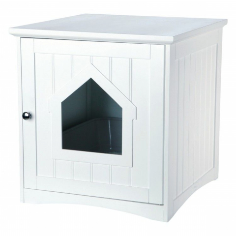 Pisici - Casuta Pisici (pentru litiera) 49x51x51 cm Alb 40290