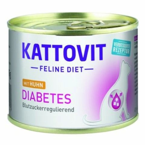 Pisici - Conserva Kattovit Diabetic, Pui, 185 g