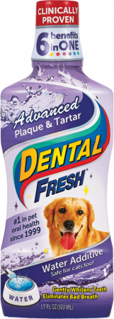 Produse De Igiena Dentara - Dental Fresh ADVANCED PLAQUE & TARTAR pentru caini, SynergyLabs, 237ml