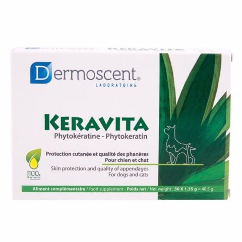 Pisici - Dermoscent Keravita, 30 tablete