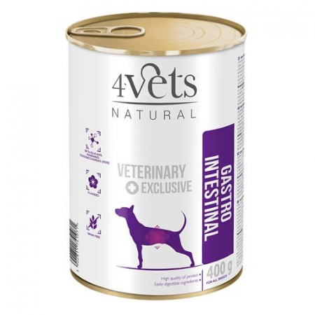 Diete Veterinare - Dieta veterinara Gastro Intestinal Support pentru caini 4VetS, 400 g