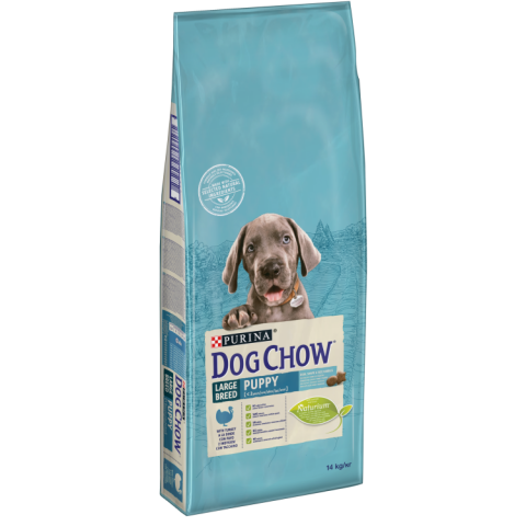 Caini - DOG CHOW Junior, Talie Mare, Curcan, 14 kg