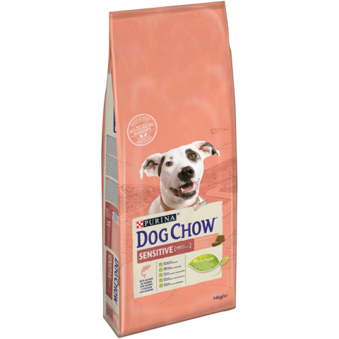 Caini - DOG CHOW SENSITIVE, Somon, 14 kg