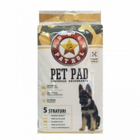 Caini - Dog Patrol Pet Pad Benzi Adezive, 60x60 cm, 10 buc