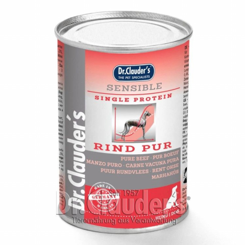 Caini - Dr. Clauder's Dog Pure Beef, 400 g