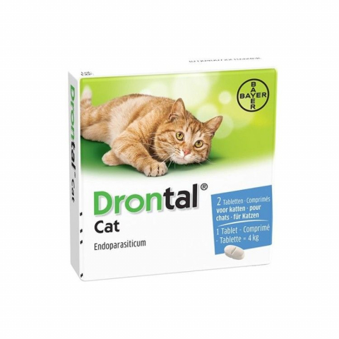 Pisici - Drontal Cat antiparazitar intern pentru pisici 2 tablete/ cutie