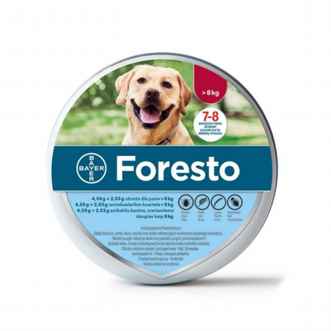 Caini - Foresto Zgarda Antiparazitara L (>8 kg) pentru caini