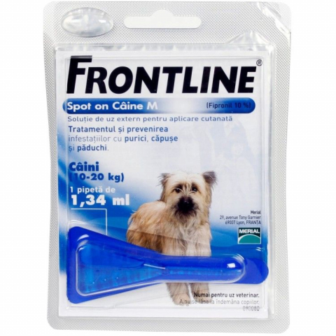 Caini - Frontline Spot On M (10-20 kg) - 1 Pipeta Antiparazitara
