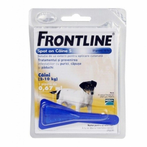 Caini - Frontline Spot On S (2-10 kg) - 1 Pipeta Antiparazitara