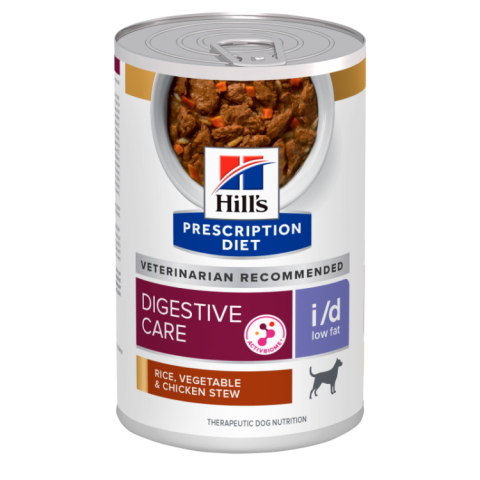 Caini - Hill's PD Canine I/D Low Fat Chicken and Vegetable Stew, 354 g