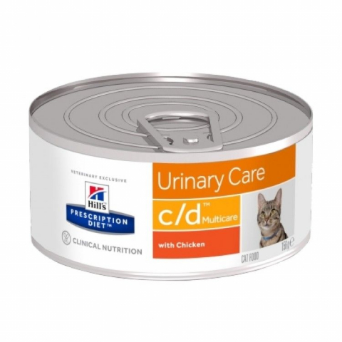 Pisici - Hill's PD Feline C/D Minced Chicken, 156 g