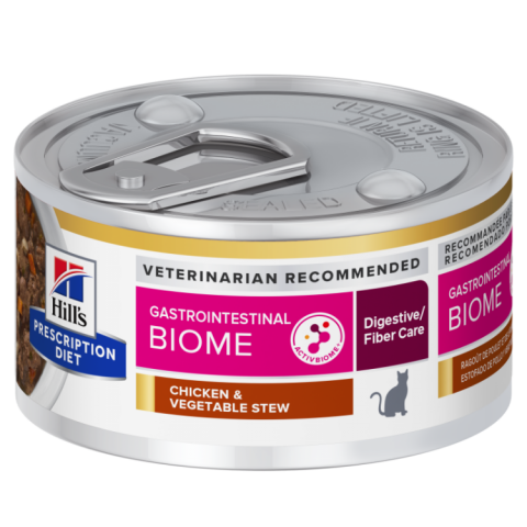 Pisici - Hill's PD Feline GI Biome Chicken & Vegetables Stew, 82 g