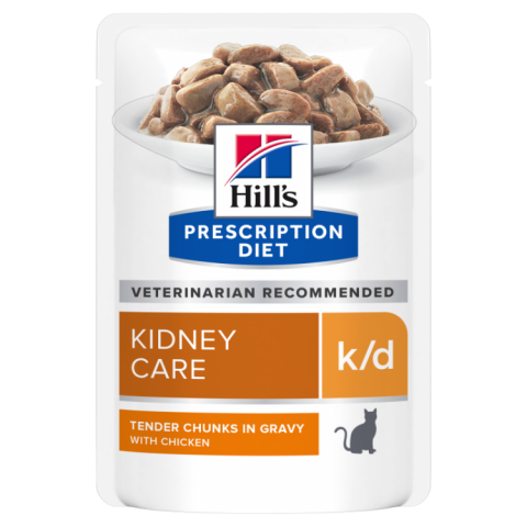 Pisici - Hill's PD Feline K/D Chicken, 85 g