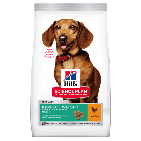 Caini - Hill's SP Canine Adult Perfect Weight Small and Mini Chicken, 1.5 kg