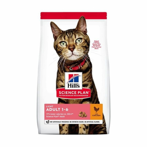 Pisici - Hill's SP Feline Adult Light Chicken, 10 kg