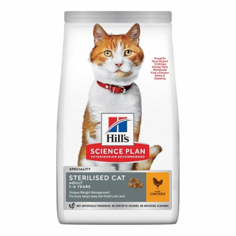 Pisici - Hill's SP Feline Adult Sterilised Chicken, 1.5 kg