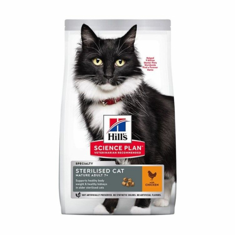 Pisici - Hill's SP Feline Mature Sterilised Chicken, 3 kg
