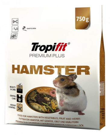 Animale Mici - Hrana pentru hamster Tropifit Premium Plus Hamster , 750 g