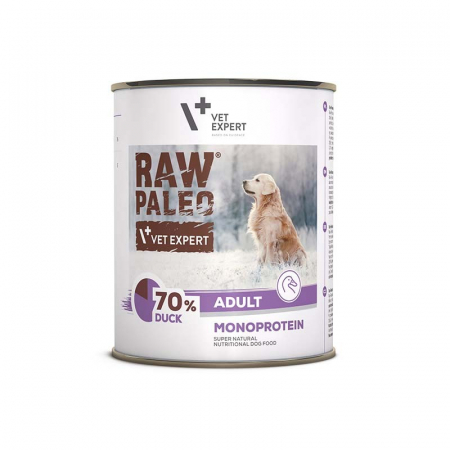 Caini - Hrana umeda pentru caini, adult, RAW PALEO, rata, 800 g