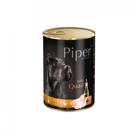 Mancare umeda - Hrana umeda Piper Animals, prepelita, conserva, 400 g