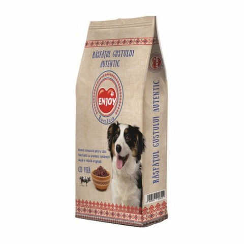 Caini - Hrana uscata caini, Enjoy Rasfatul Gustului, Vita, 10 kg