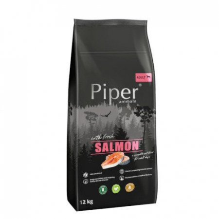 Mancare uscata - Hrana uscata pentru caini Piper, Adult, somon, 12 kg