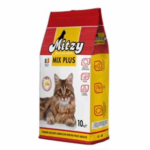 Pisici - Hrana uscata pisici, Mitzy Mix Plus, 10 kg